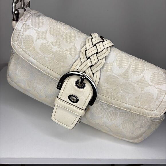 Coach- Off White Braided Purse - Picture 5 of 7